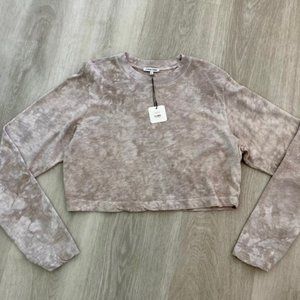 Cotton Citizen Cropped Sweatshirt New with Tags Large Tie Dye